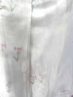 White pre-pleated organza sari