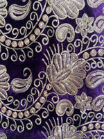 Luxury royal purple velvet shawl