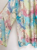 Multi colourful jacquard Kimono